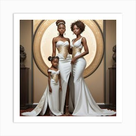 Three African Brides Art Print