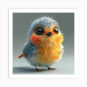 Cute Robin Bird Art Print