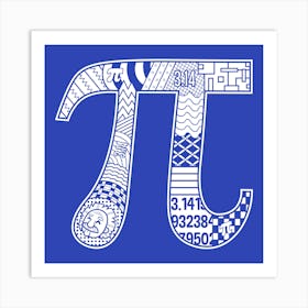 Pi Art 3,14 Pi Number Symbol Math Science Gift Art Print