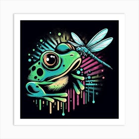 Frog Street Art 7 Art Print