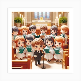 Choir In A Church Art Print