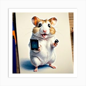 Hamster Drawing 1 Art Print