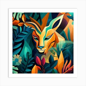 Antelope In The Jungle Art Print