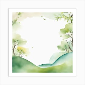 Watercolor Landscape Art Print