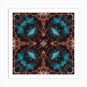 Mandala Abstraction Blue Art Print