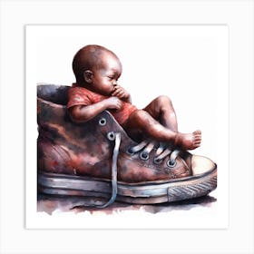 Baby In A Sneaker 1 Art Print