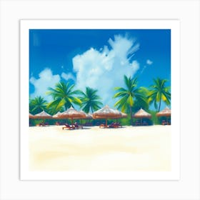 Beach Scene 2 Art Print