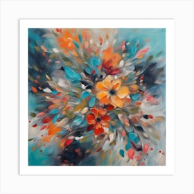 Abstract Flower Painting Art Print