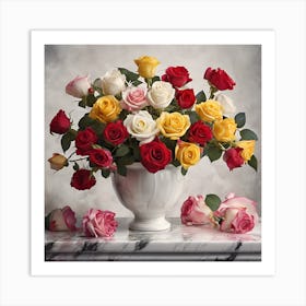 Still life, Roses Art Print