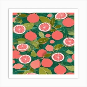 Pink Grapefruits Art Print