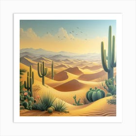 Desert Landscape 4 Art Print