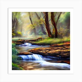 Creek Of Gold 2 Art Print