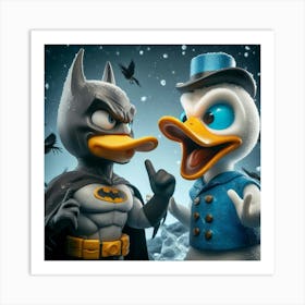 Batman And Duck 3 Art Print