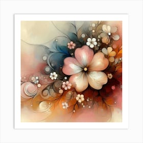 Abstract Flower Painting 5 Art Print