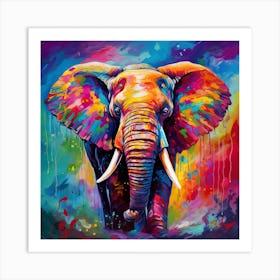 Elephant Painting 8 Art Print