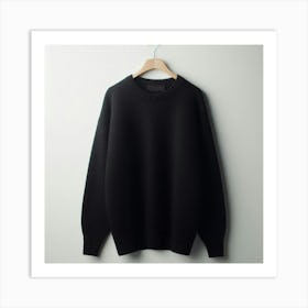 Black Sweater Hanging On A Hanger 3 Art Print