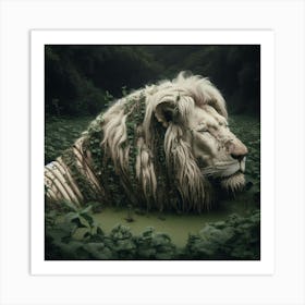 Lion In The Forest 3 Art Print