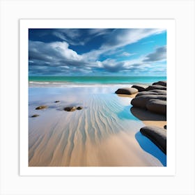 Beach, Ripples in the Golden Sand Art Print