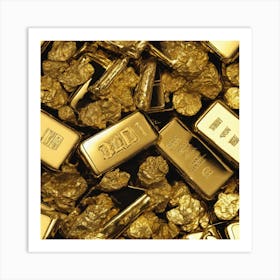 Gold Bars Art Print