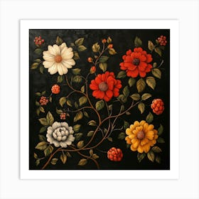 Flowers On A Branch Art Art Print