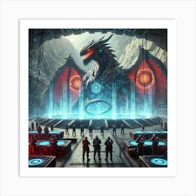 A Dramatic Scene Showing The Containment And Defen Art Print