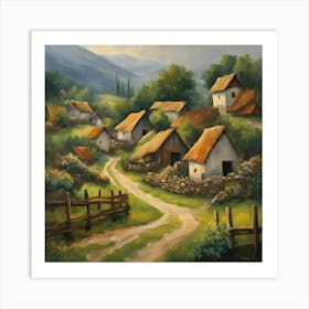 Village In The Mountains Poster