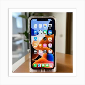 A Photo Of A New Iphone 13 With A White Background (3) Art Print