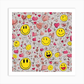 Smiley Faces Art Print