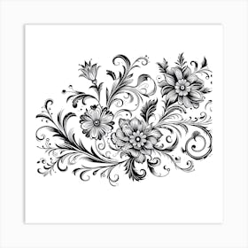 Ornate Floral Design Art Print