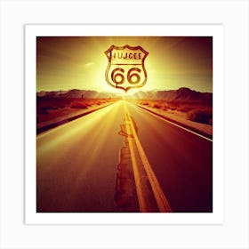 66 Highway Art Print