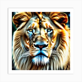 Lion art 27 Art Print