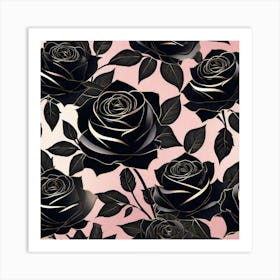 Black Roses 4 Art Print