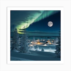 Default Create An Ultrarealistic Image Of A Nighttime Lapland 2 Art Print