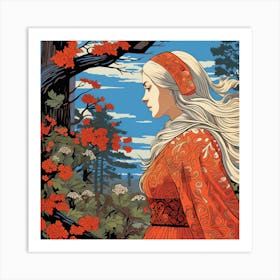 Russian Girl Art Print