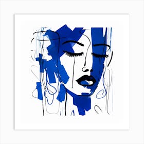 Blue Face Art Print