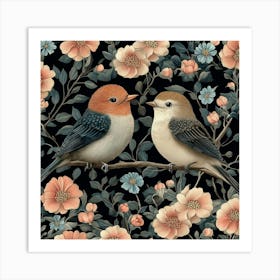 Birds On A Branch Art 40 Art Print