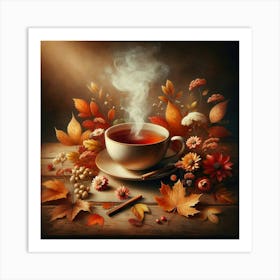 Autumn Tea Art Print