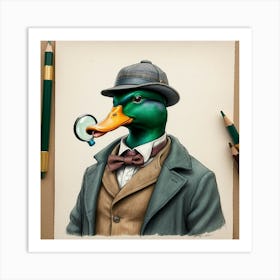 Detective Duck 20 Art Print