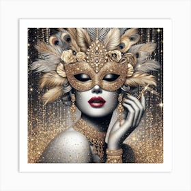 Glamorous glitter gold2 Art Print