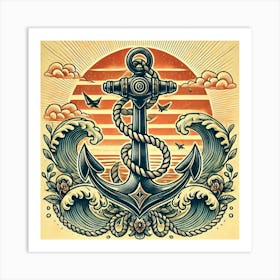 Tattoo Anchor 2 Art Print