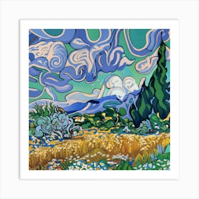 Field Of Daisies Art Print