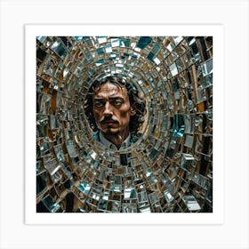 Man In A Mirror Art Print