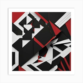 Abstract Black And White 4 Art Print