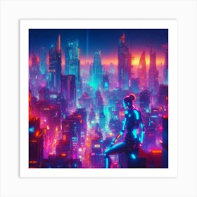 Futuristic City 21 Art Print