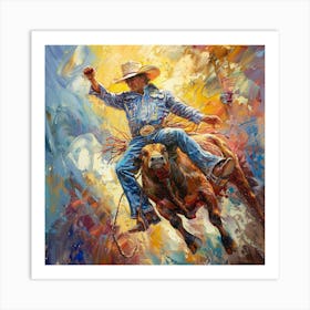 Rodeo Rider 1 Art Print