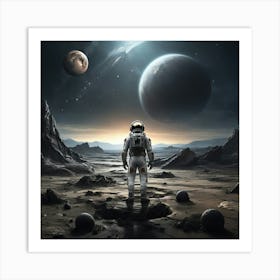 Astronaut In Space Art Print