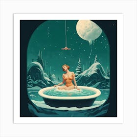 Bathing In The Moonlight Art Print