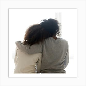 Two Women Hugging Art Print