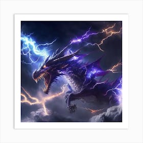 Lightning Dragon Art Print