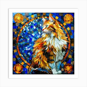 Kitty Softpaws - Cat Mosaic Art Print